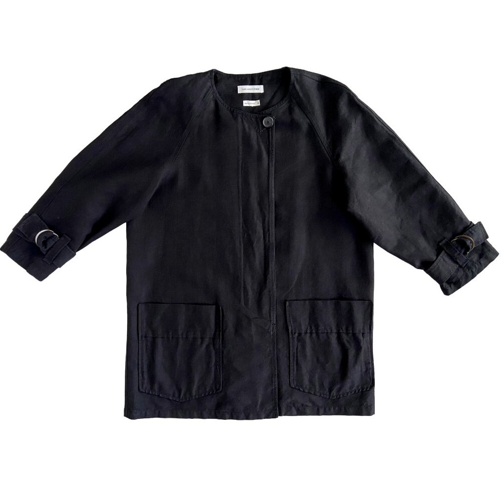 ISABEL MARANT ETOILE BLACK LINEN JACKET 42 FR 10 US